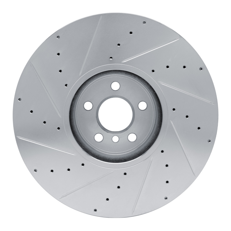 BMW 840i Brake Rotor (1) - Front - R1 Concepts - Drilled & Slotted - Silver - `16-`25